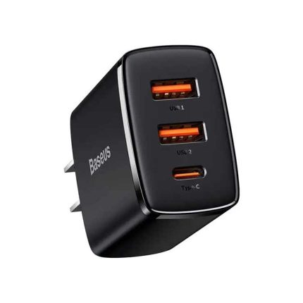 BASEUS Compact Quick Charger 2U+C Three Ports 30W
