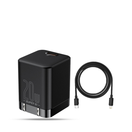 Baseus Super Si Quick 20W Charger with Type-C to Lightning Cable