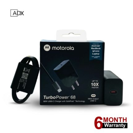 Motorola Turbo Power 68W USB-C Charger with 6.5 AMP USB-C Cable