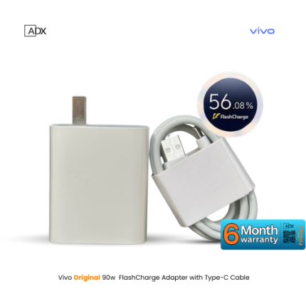 Vivo Original 90W FlashCharge Adapter with Type-C Cable (CN)